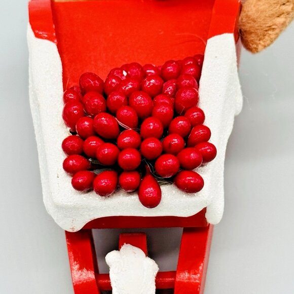 Annalee Red Hot Helper Gingerbread Wheelbarrow 5 inch 969406 2006 - Picture 3 of 9